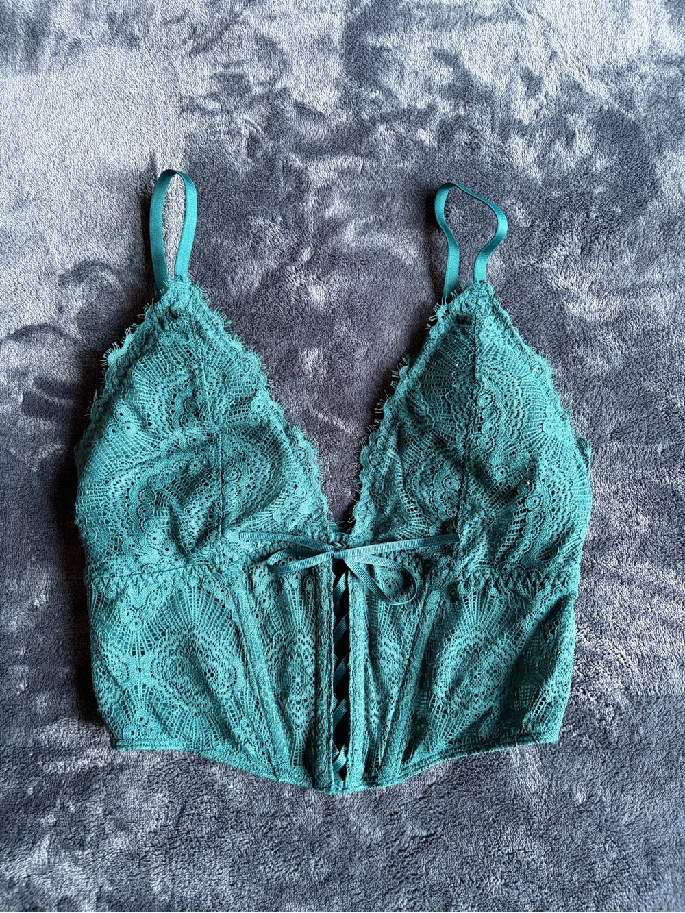 Gilly Hicks Teal Lace Bralette